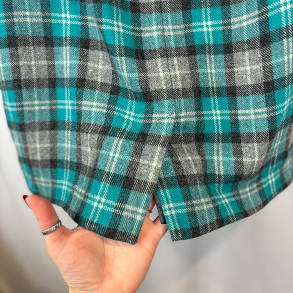 Plaid Wool-Blend Talbots Skirt - Picture 4 of 7